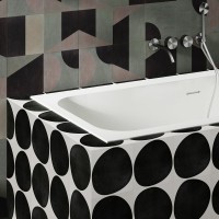 Ванна из искусственного камня Salini Orlanda Kit S-Stone 170x70 см, встраиваемая, матовая белая, на ножках, со сливом-переливом, с донным клапаном