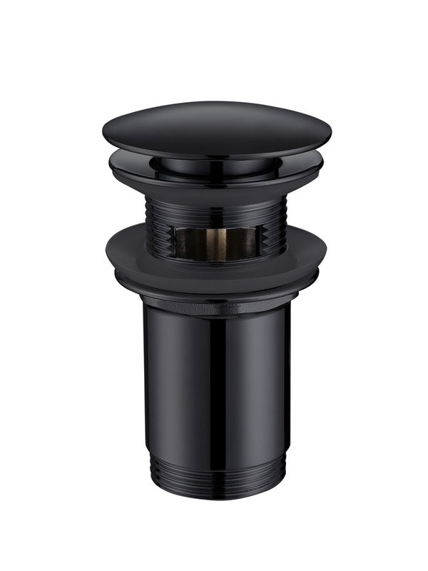 Донный клапан для раковины Abber AF0010B с переливом, матовый черный