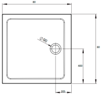 Поддон для душа Radaway Doros C Compact 80x80