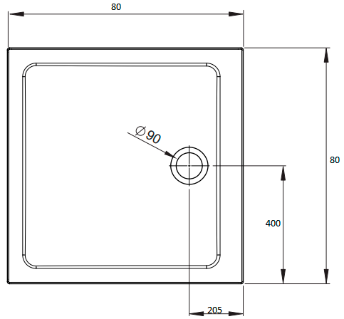 Поддон для душа Radaway Doros C Compact 80x80