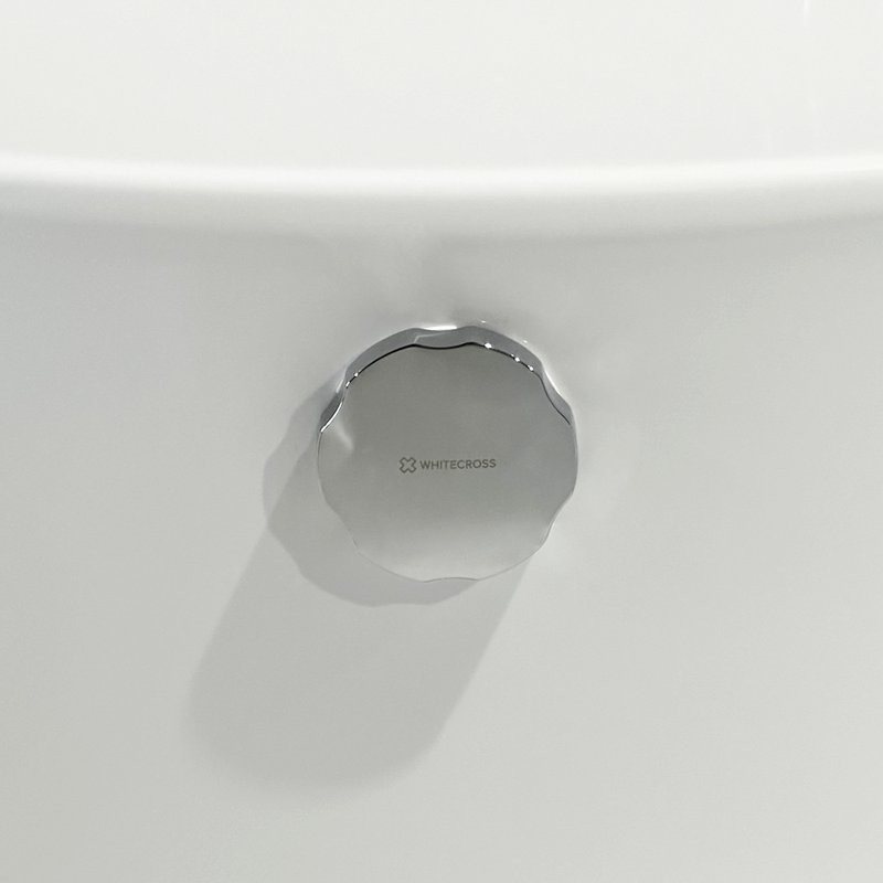Слив-перелив для ванны WHITECROSS SPWC60 SPWC60CR 50 мм, полуавтомат, глянцевый хром, с сифоном