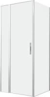 Душевой уголок Allen Brau Priority 90x80, профиль серебро браш, стекло прозрачное