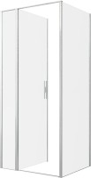 Душевой уголок Allen Brau Priority 90x80, профиль серебро браш, стекло прозрачное