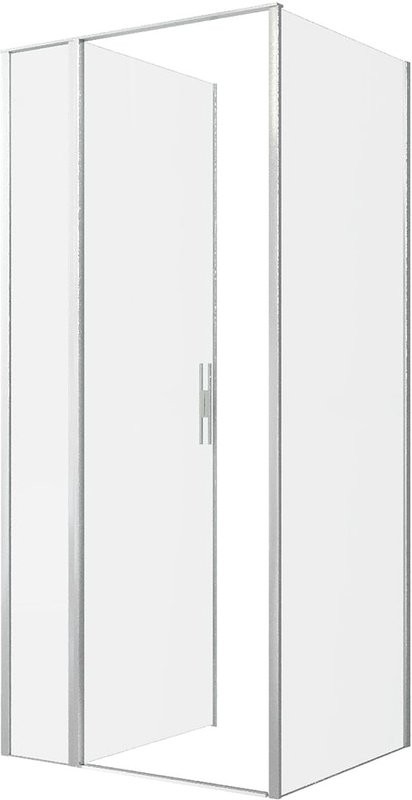 Душевой уголок Allen Brau Priority 90x80, профиль серебро браш, стекло прозрачное