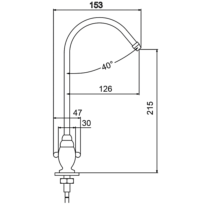 Кран Frap H52 F1052-9 для фильтра, хром