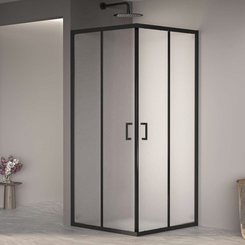 Душевой уголок RGW Passage PA-030B 90x90 см, профиль черный, стекло матовое