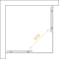 Душевой уголок RGW Passage PA-030B 90x90 см, профиль черный, стекло матовое