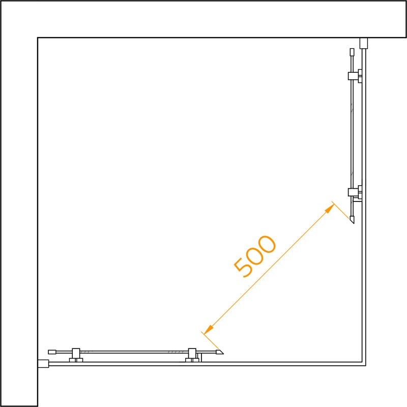 Душевой уголок RGW Passage PA-030B 90x90 см, профиль черный, стекло матовое