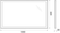 Зеркало BelBagno SPC-GRT-1000-600-LED-BTN