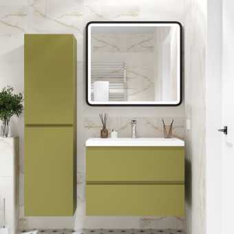 Мебель для ванной Art&Max Bianchi 90 подвесная, оливковая, белая раковина