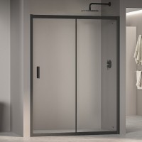 Душевая дверь в нишу RGW Passage PA-016 B 150 см, профиль черный, стекло прозрачное