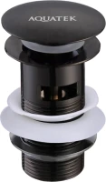 Донный клапан для раковины AQUATEK AQ6001MB с переливом, матовый черный Донный клапан для раковины AQUATEK AQ6001MB с переливом, матовый черный