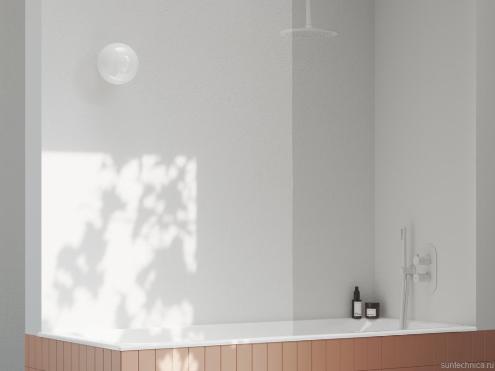 Термостатический смеситель встраиваемый Ravak Espirit ES 067.10WV.O3.RB07C С ВНУТРЕННЕЙ ЧАСТЬЮ, для ванны с душем, белый вельвет