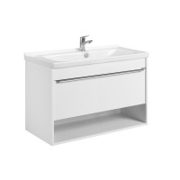 Тумба под раковину без столешницы AQUATON Хоуп 100 подвесная, 1 ящик, матовая белая