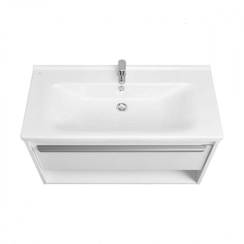 Тумба под раковину без столешницы AQUATON Хоуп 100 подвесная, 1 ящик, матовая белая