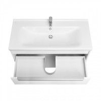 Тумба под раковину без столешницы AQUATON Хоуп 100 подвесная, 1 ящик, матовая белая