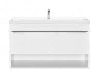 Тумба под раковину без столешницы AQUATON Хоуп 100 подвесная, 1 ящик, матовая белая