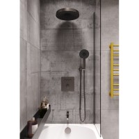 Душевая система встраиваемая с термостатом Bronze de Luxe OMG! 1011GM, графит