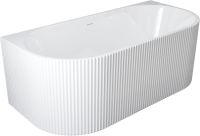 Акриловая ванна BelBagno Uno BB713 170x80 см, пристенная, белая, на ножках, со сливом-переливом, с донным клапаном
