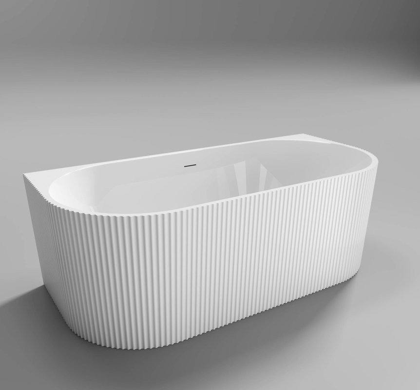 Акриловая ванна BelBagno Uno BB713 170x80 см, пристенная, белая, на ножках, со сливом-переливом, с донным клапаном