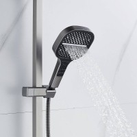 Душевая стойка Rose R1056T оружейная сталь