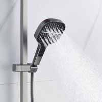 Душевая стойка Rose R1056T оружейная сталь