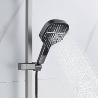 Душевая стойка Rose R1056T оружейная сталь