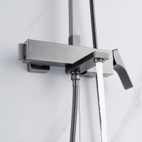 Душевая стойка Rose R1056T оружейная сталь