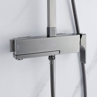 Душевая стойка Rose R1056T оружейная сталь