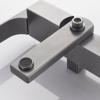 Душевая стойка Rose R1056T оружейная сталь