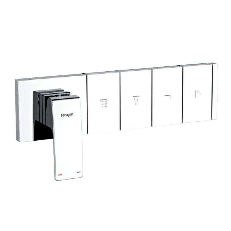 Встраиваемый смеситель для душа и ванны Raglo R02.274 С ВНУТРЕННЕЙ ЧАСТЬЮ, хром