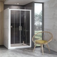 Душевая дверь в нишу Ravak 10° 10DP4-130 Transparent, профиль белый