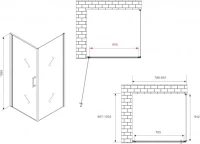 Душевой уголок Abber Sonnenstrand AG04080M-S100M 100x80, профиль хром, стекло матовое