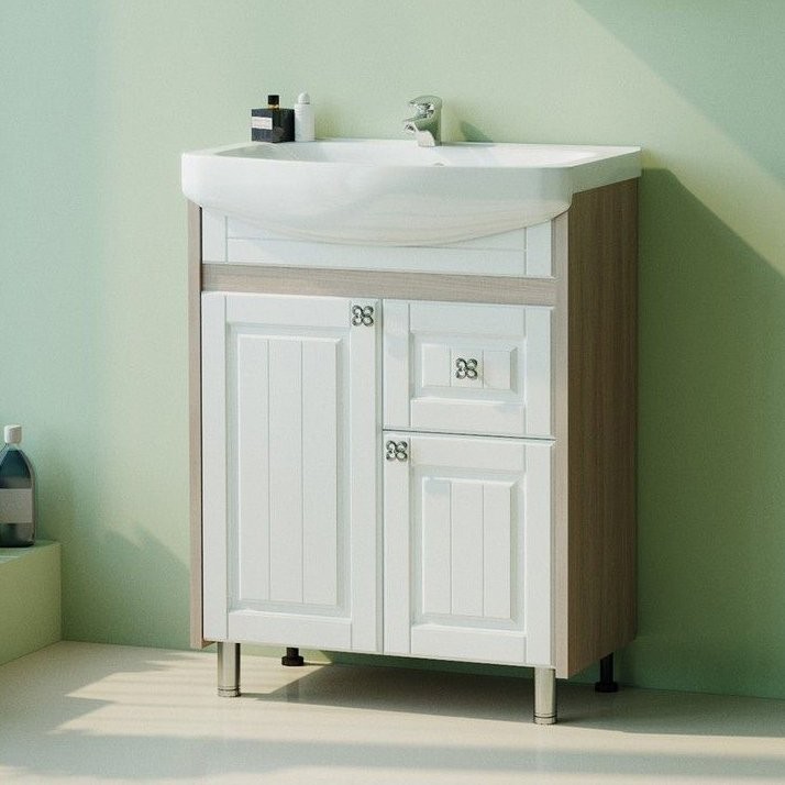 Тумба с раковиной Mixline Версаль 65 белое дерево