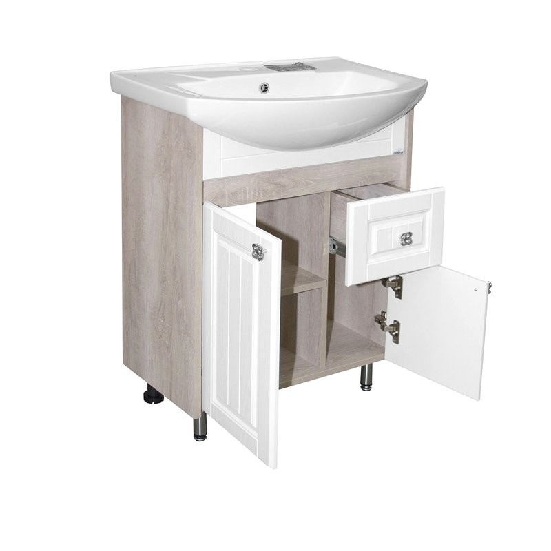 Тумба с раковиной Mixline Версаль 65 белое дерево