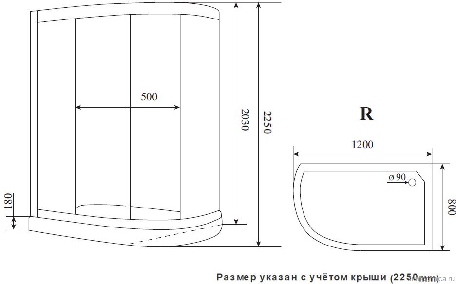 Душевая кабина Timo Premium ILMA 902 R Black