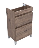 Тумба с раковиной Aquanet Нота new 50 напольная, дуб веллингтон табак