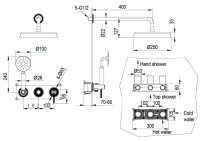 Душевой комплект Boheme Eterna 174-NB С ВНУТРЕННЕЙ ЧАСТЬЮ, nickel brush