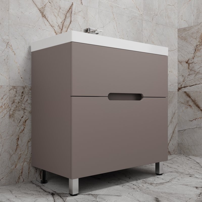 Тумба под раковину без столешницы Style Line Матис 80 напольная, тайп темный