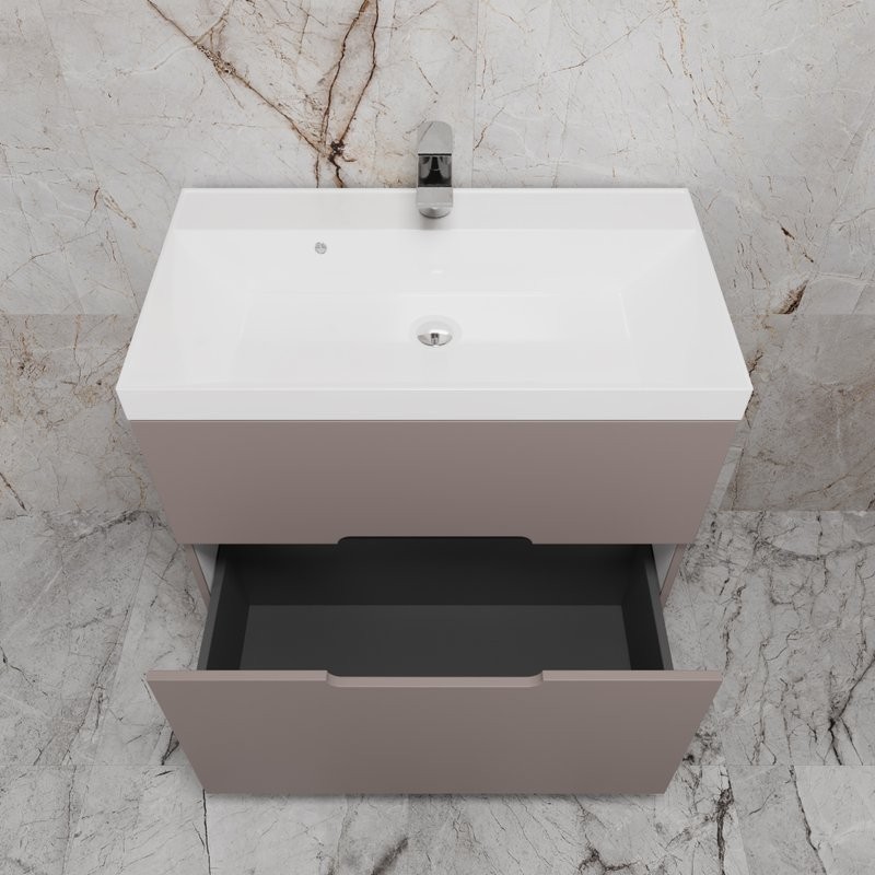 Тумба под раковину без столешницы Style Line Матис 80 напольная, тайп темный