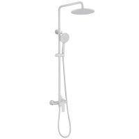 Душевая стойка Abber Weiss Insel AF8020FWL матовая белая Душевая стойка Abber Weiss Insel AF8020FWL матовая белая