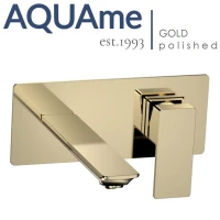 Смеситель для раковины AQUAme Savona полированное золото AQM6815GG Смеситель для раковины AQUAme Savona полированное золото AQM6815GG