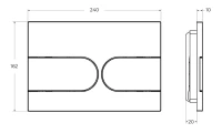 Кнопка смыва для унитаза BelBagno BB-11-CRM пластик, цвет хром Кнопка смыва для унитаза BelBagno BB-11-CRM пластик, цвет хром
