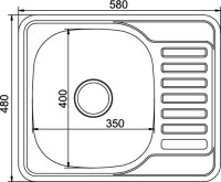 Мойка кухонная Mixline 532308 с декором