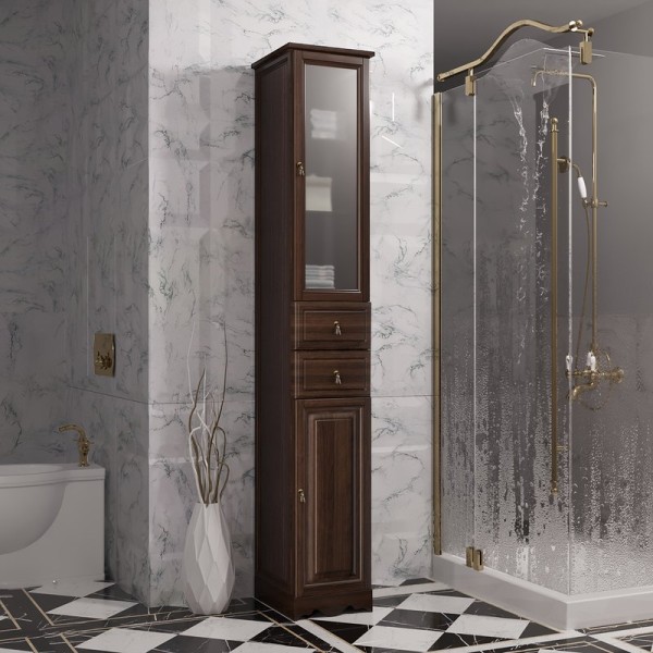 Шкаф пенал для ванной Opadiris Риспекто 30 R, нагал, вариант 2