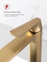 Смеситель для раковины Raglo R07.15.03 золотой сатин Смеситель для раковины Raglo R07.15.03 золотой сатин