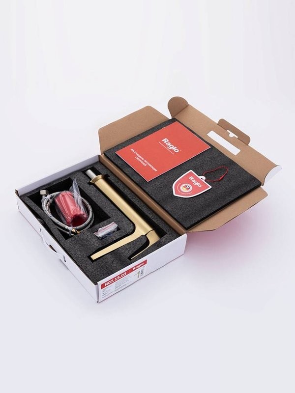 Смеситель для раковины Raglo R07.15.03 золотой сатин