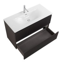 Мебель для ванной комнаты BelBagno Uno 100 подвесная, 2 ящика, матовая темно-серая