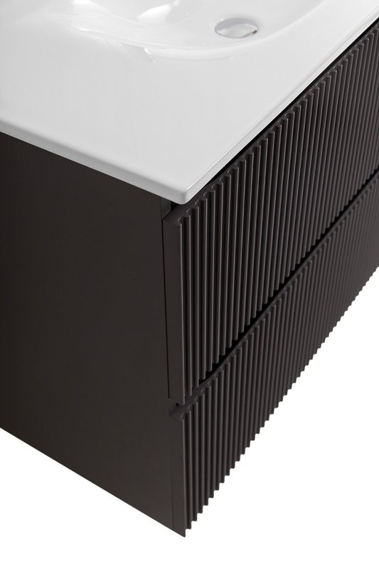 Мебель для ванной комнаты BelBagno Uno 100 подвесная, 2 ящика, матовая темно-серая