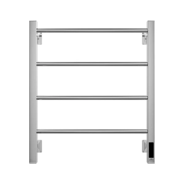 Полотенцесушитель электрический Grota Simple K 530х600 NP EL 60x55 см, подключение справа, слева, скрытое подключение справа, глянцевый хром, лесенка